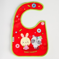 Нагрудник для кормления &laquo;Candy Bar&raquo; непромокаемый на липучке, с карманом