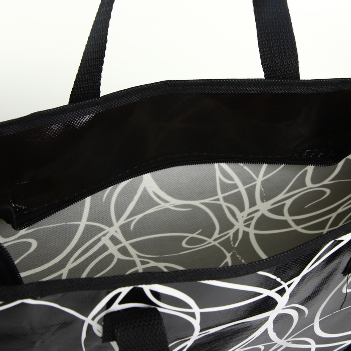 Сумка хозяйственная без застёжки, цвет чёрный