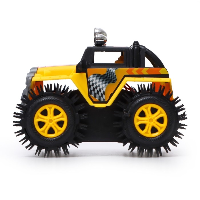 Джип-перевёртыш &laquo;Внедорожник&raquo;, работает от батареек, цвет жёлтый