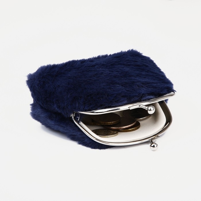 Кошелёк женский на фермуаре, цвет тёмно-синий Кошелёк женский на фермуаре, цвет тёмно-синий