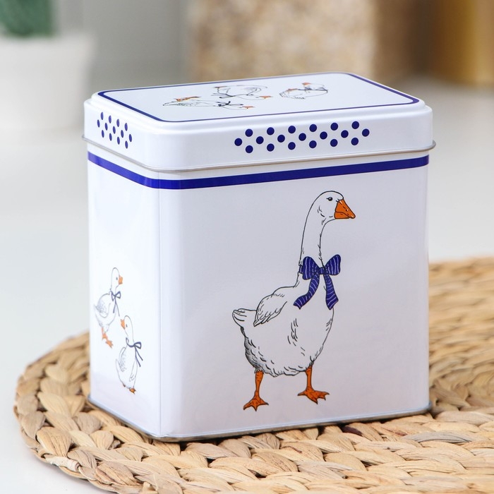 Банка для сыпучих продуктов &laquo;Гуси&raquo;, 600 мл, d=6,7 см