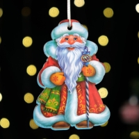 Сувенир сундук - копилка с новогодними игрушками (3 шт.) "Ежик", 13 х 7,5 х 8,5 см