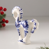 Статуэтка фарфоровая "Лошадь Классика кобальт", /авторская роспись О.Огородниковой/ в. 10 см 1087879