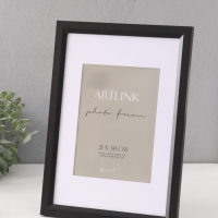 Фоторамка МДФ "Anna" 21х30 см, с паспарту (15х20 см), чёрный (пластиковый экран)