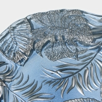 Тарелка стеклянная &laquo;Арабис&raquo;, d=33 см, цвет голубой