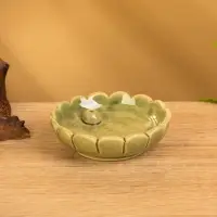 Подставка под благовония "Растение" керамика, цв. зелёный, 8х8х2 см