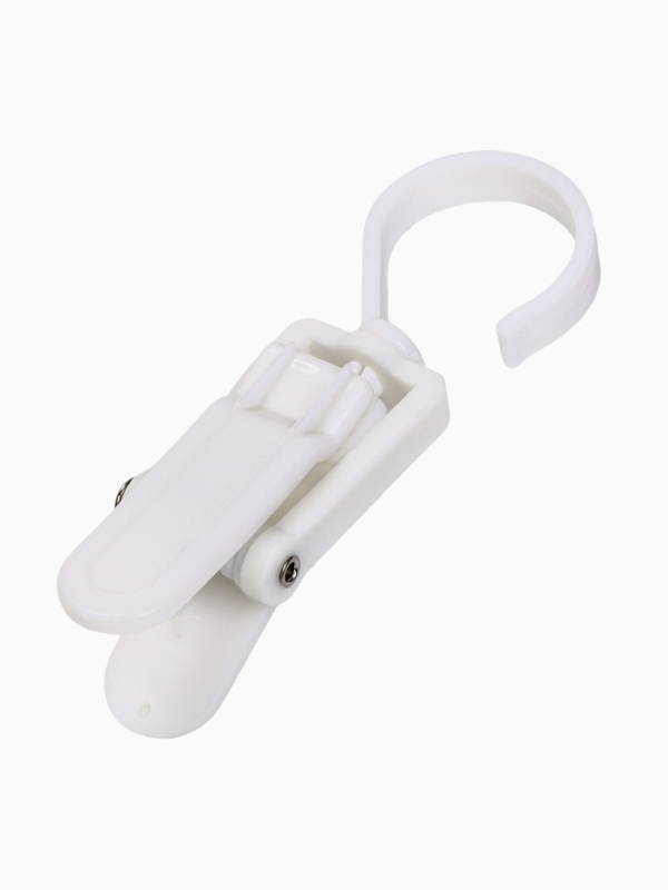Крючок - вешалка с прищепкой, 50 шт. 10,5&times;3&times;3,5 см, цвет белый