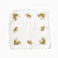 Платки носовые женские Экономь и Я "Полянка" 30*30 см, (набор 12 шт), рис. МИКС,100% пэ