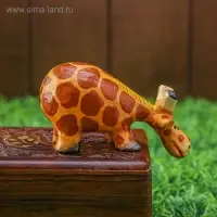 Сувенир дерево "Жираф Стёпа подглядывает" 11х8х4,5 см