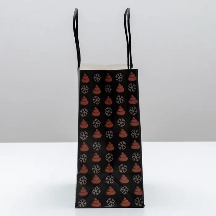 Пакет подарочный новогодний &laquo;Кто плохо себя вёл&raquo;, 22 х 22 х 11 см