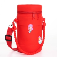 Сумка детская на молнии, наклейки МИКС, цвет красный Сумка детская на молнии, наклейки МИКС, цвет красный