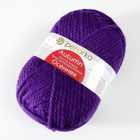 Пряжа "Осенняя" 25% шерсть, 75% ПАН 150м/200гр (78-Фиолетовый)