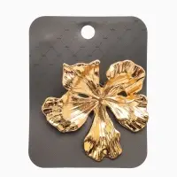 Брошь "Цветок лилии", цвет золото