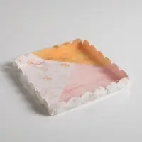 Коробка для печенья, кондитерская упаковка с пластиковой крышкой, &laquo;Для тебя!&raquo;, 21 х 21 х 3 см