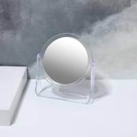 Зеркало настольное «Круг», d зеркальной поверхности 10,8 см, цвет прозрачный Зеркало настольное «Круг», d зеркальной поверхности 10,8 см, цвет прозрачный