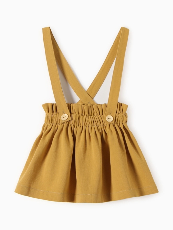 Юбка для девочки на лямках, MINAKU, цвет оранжевый, рост 98 см