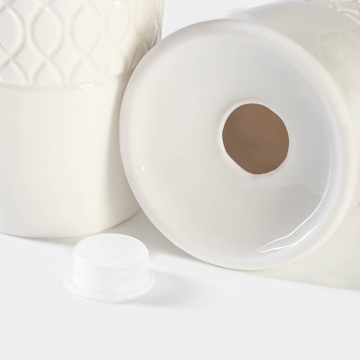 Набор для специй фарфоровый Magistro Argos, 2 предмета: солонка, перечница, 90 мл, 6&times;8 см, цвет белый