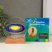 Сувенир стекло свет "Диск. Млечный путь" 5хLED d=10 см, USB, цветной 10х4х11,4 см