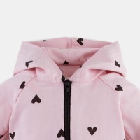 Комплект: толстовка и брюки Крошка Я "Сердечки", розовый, рост 92-98 см