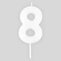 Свеча для торта, цифра &laquo;8&raquo;, светится в темноте, 3,8 х 8 см