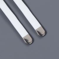 Шнурки с плоск сечением 8мм 100&plusmn;5см (пара) эласт с фикс бел пакет SS