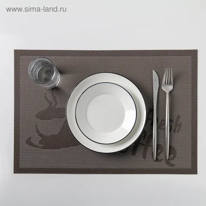 Салфетка сервировочная на стол Fresh coffee, 45&times;30 см, цвет кофейный