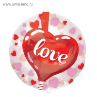 Шары воздушные фольгированные 24" &laquo;Сердце&raquo;, шар в шаре