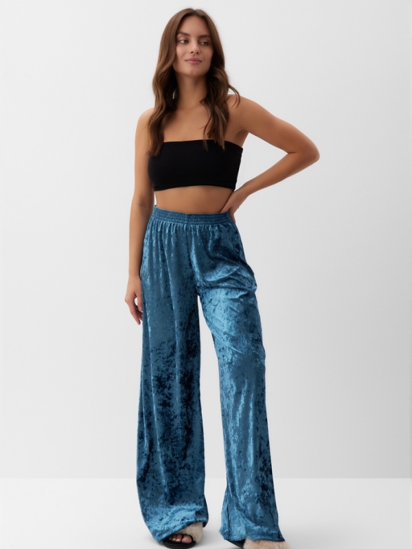 Брюки домашние KAFTAN Velvet 40-42, синий