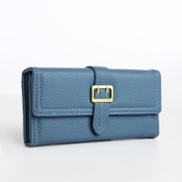 Кошелёк женский на кнопке, цвет голубой Кошелёк женский на кнопке, цвет голубой