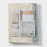 Короб стеллажный для хранения с крышкой LaDо́m &laquo;Франческа&raquo;, 33&times;24&times;18 см, серо-голубой