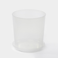 Горшок для орхидей с поддоном Доляна, 1,6 л, пластиковый, прозрачный