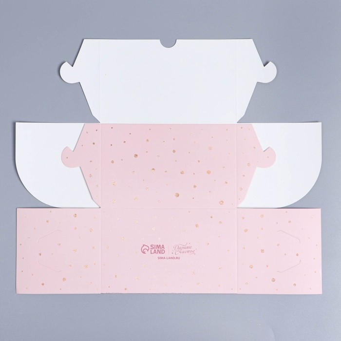 Коробка для капкейков, кондитерская упаковка с окном, 2 ячейки, &laquo;Цветы&raquo;, 16 х 10 х 10 см