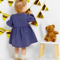 Платье Крошка Я "Клетка", рост 74-80, синий