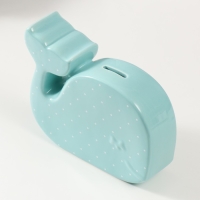 Копилка керамика "Китёнок в горох" зелёный 21,5х5,2х18,2 см