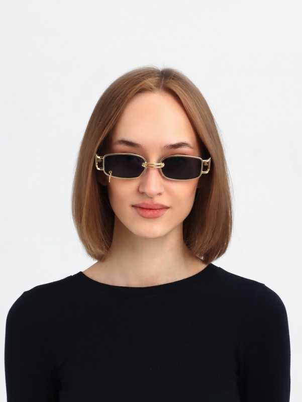 Очки солнцезащитные OneSun, UV 400, линза 3.2 х 5.3 см, ширина 14.6 см, дужка 15.6 см, черные дужки