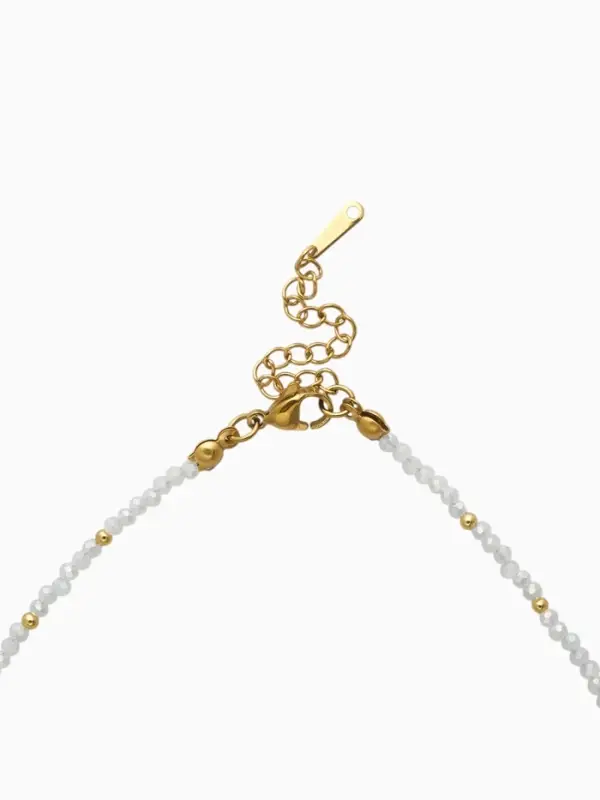 Чокер из бисера &laquo;Хрусталь&raquo;, разноцветный в золоте, 37 см + 5 см доп, цепочка