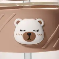 Бутылка для воды стеклянная, с крышкой и трубочкой &laquo;Бьорн&raquo;, 400 мл, цвет бежевый