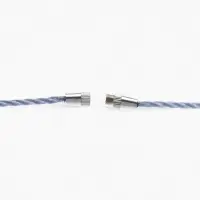 Шнурок гайтан 60 см d=2 мм, цвет серебряный, винтовой замок серебро