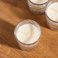 Свеча ароматическая в стакане (набор 3 шт) по 50 мл, 10 ч, 32 гр, ВАНИЛЬ