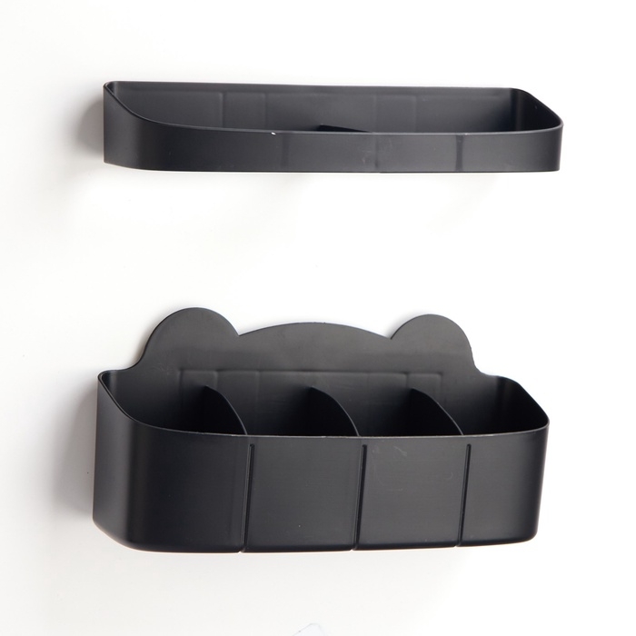 Подставка для зонтов, пластик, 23,5&times;7,5&times;11 см, 6,5&times;23,5&times;4 см, чёрная