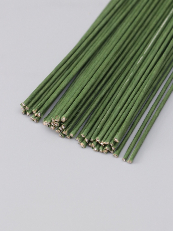 Проволока для изготовления искусственных цветов "Зелёная" 40 см сечение 2,5 мм набор 50 шт   1088043