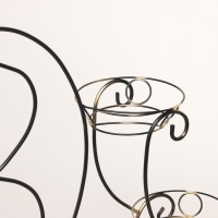 Подставка для цветов &laquo;Журавль&raquo;, d=17 см, цвет чёрный