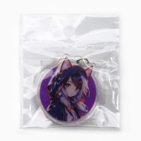 Брелок для ключей голографический &laquo;Кошечка&raquo;, 5 х 4.5 см