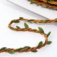 Тесьма плетеная с листьями, 1 м