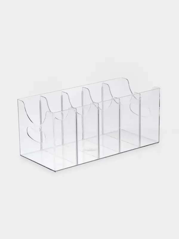 Органайзер для ремней 5 мест, 24*13*13 см, пластик, цвет прозрачный