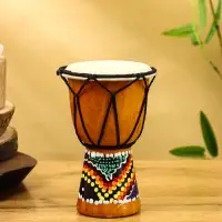 Сувенирный музыкальный инструмент "Барабан Джембе" махагон, 9х9х15 см, МИКС