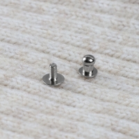 Бирка с кнопкой, &laquo;Цветочек&raquo;, 8 &times; 1.5 см, набор 10 шт, коричневые