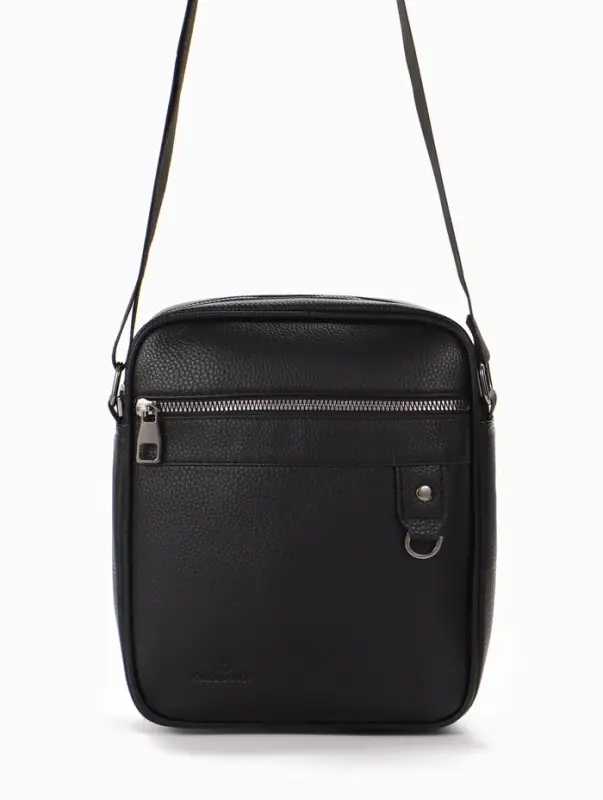 Сумка мужская, 21*7*25 см, отд на молнии, 2 н/карман, длин рег.ремень, черный