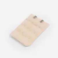 Застёжка для бюстгальтера, удлинитель, 3 ряда 2 крючка, 3.2&times;5 см, бежевая