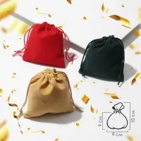 Мешочек бархатный &laquo;Ассорти новогодний&raquo;, 9&times;10, МИКС